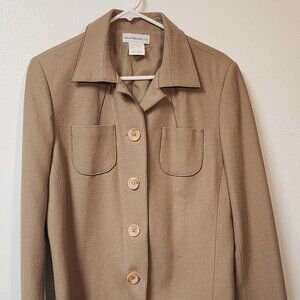 Harve Benard Sport Tan Jacket wool blend size 14 Business Casual